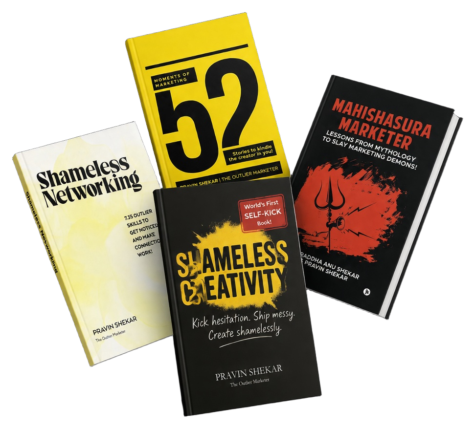 Outlier marketing books mockup